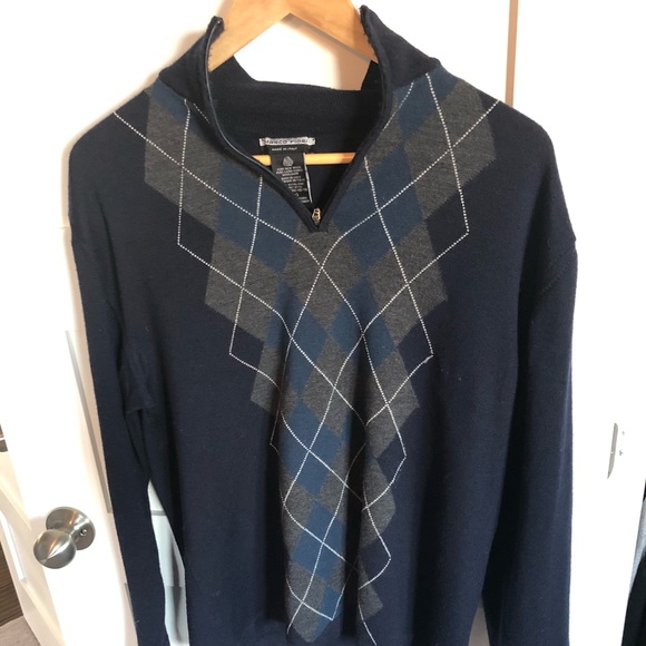 Men’s lg Marco fiori 1/4 zip sweater - Picture 1 of 3